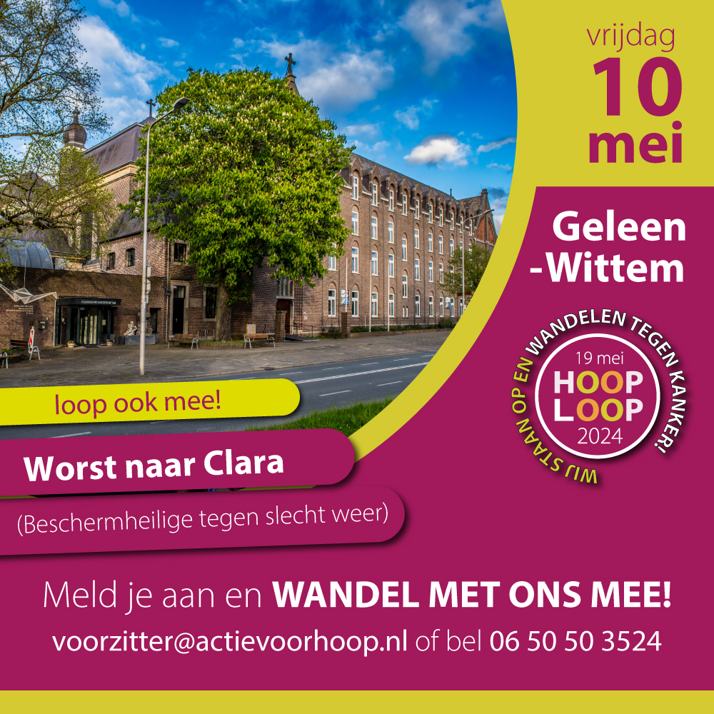 HOOPLOOP 2024 | UPDATE | Worst naar Clara – Wandelen naar Wittem vrijdag 10 mei